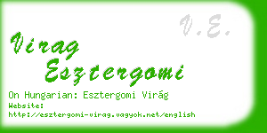 virag esztergomi business card
